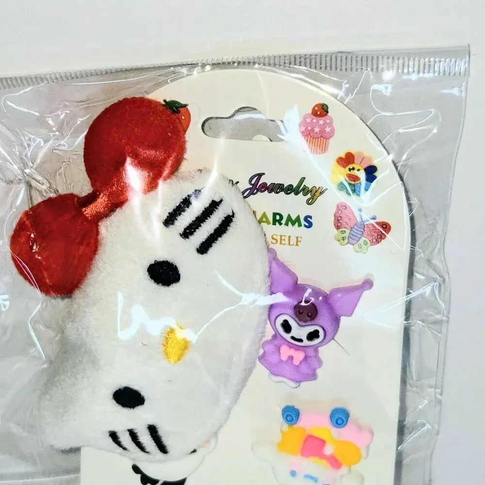 SHOE CHARMS 6 Pieces Hello Kitty and Friends Colorful 3D Kawaii Characters NEW